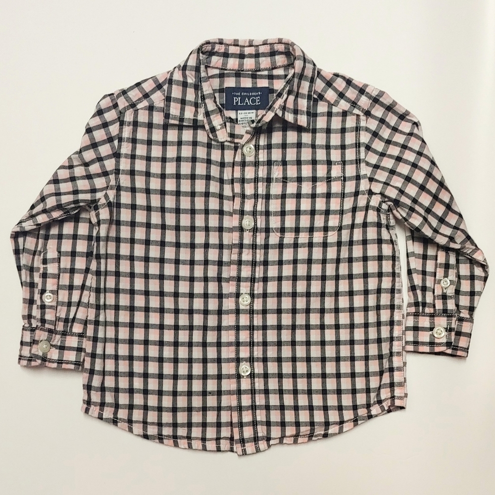Children's Place Gingham Button Up *12-18mo